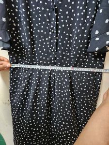 Printed Jumpsuit With Tie-up Belt