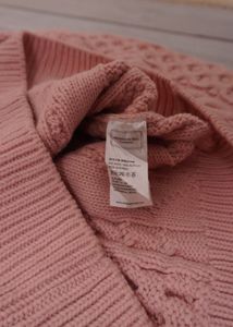 Pink Cable Knit Sweater