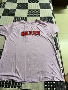 Lavender "GEARS" Graphic Tee