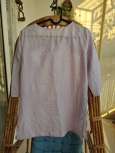 Chikankari Lavender Short Kurta