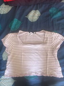 Striped Cropped Tee