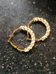 Beaded Hoop Earrings