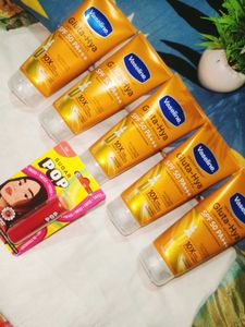 Combo Of 5 Vaseline Gluta Hya Sunscreen 🧴🌞