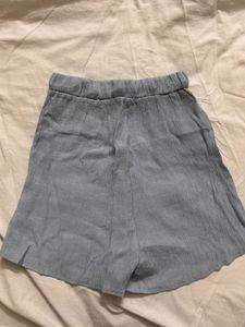 Baby Blue Colour Linen Shorts