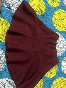 Woolen Mini Skirt
