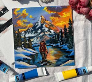 Mini Mountain Landscape Painting