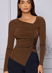 Stylecast Chic Brown Asymmetric Top