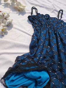 Y2K Blue Sexy Top.