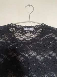 Zara New Black Lace Top