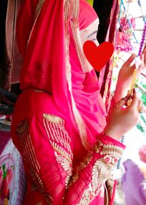 Pink Embroidered Kurti Set With Dupatta And Salwar