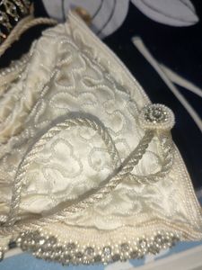 White Heavy Stone Purse 😍👜