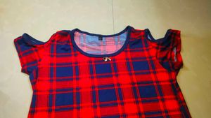 Red &amp; Blue Plaid Top