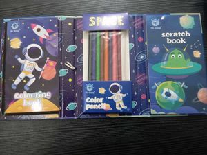 Space Scratch & Colouring Book