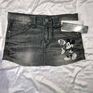 Micro Mini Denim Skirt