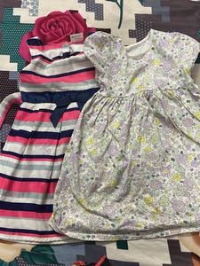 Girls Dresses Bundle - Striped & Floral