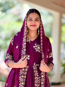 Partywear Gown With Shawl