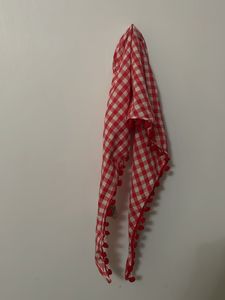 Tom Tailor Red And White Check Design Scarf