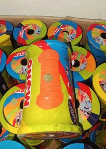 Light Orange Mono Kite Manja With Golden Chip