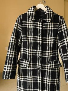 Chic Plaid Trench Coat