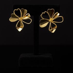 Golden Blossom Stainless Steel Earrings