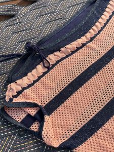 Beautiful Boat-Nack Shiny Party Top.