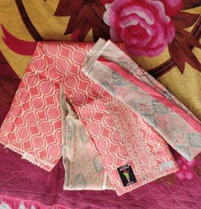 Peach Unstitched Salwar Suit