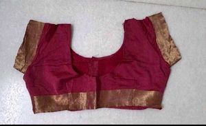 Pink &amp; Gold Floral Print Saree