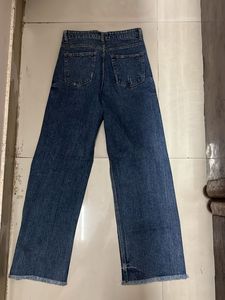 Distressed Straight Leg Jeans