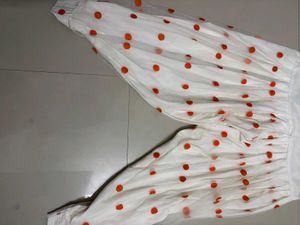 Embroidered Orange Ethnic Dress