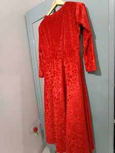 Elegant Red Velvet dress