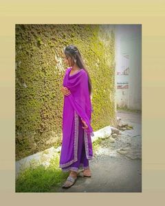 Purple Embroidered Salwar Kameez
