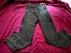 Charcoal High Waist Cargo Jeans For Women