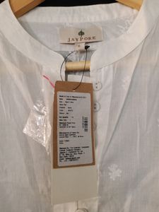 Jaypore White Cotton Women&#39;s Kurti