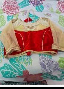 Red & Gold Blouse