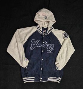 Russell Athletic Heavy Denim Bomber + Hoddie