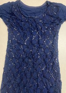 Blue Sequins Kurti