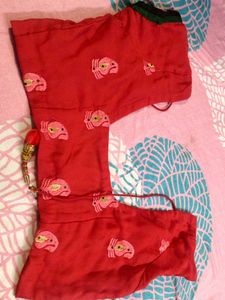 Rose Colour Saree with Blouse