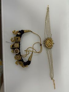 Black &amp; Gold-tone Handmade Bracelet