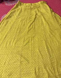 Ethnic Skirt - Mustard Polka Dot