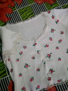 Floral Ribbed Cardigan