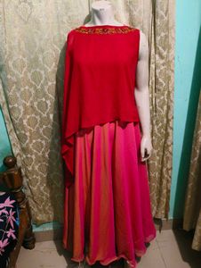 Elegant pink Ethnic Gown