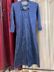 Denim Button-Down Dress