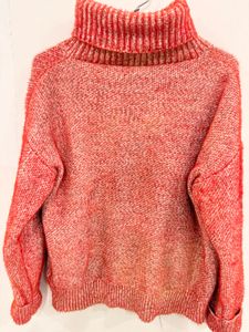 Turtleneck Red Sweater