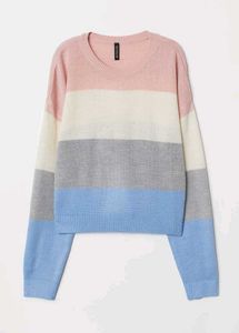 H&m Pastel Colorblock Knit Sweater