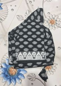 Blue Patterned Blouse
