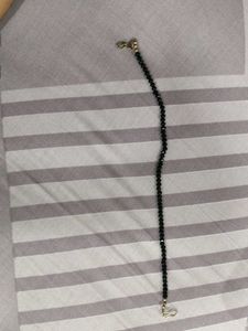 anklet Hand made by black crystal beads