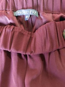 Burgundy Culotte Pants
