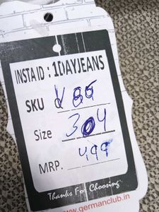 V86 Size-34 Slim Jeans