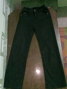 Black Color And Blue Denim Jeans