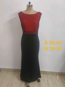 Red & Black Evening Gown